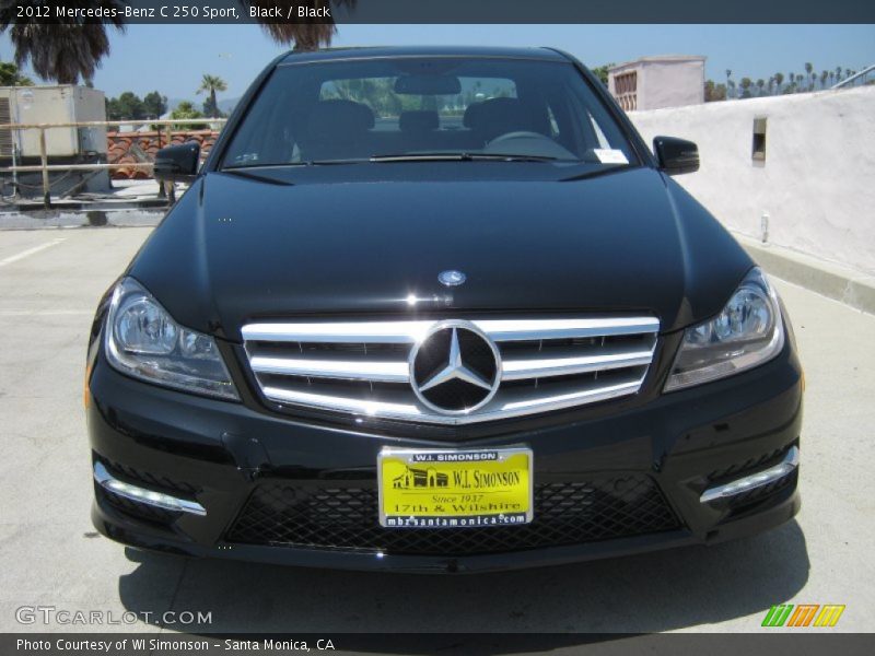 Black / Black 2012 Mercedes-Benz C 250 Sport