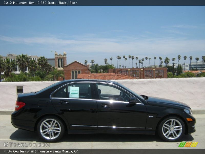 Black / Black 2012 Mercedes-Benz C 250 Sport