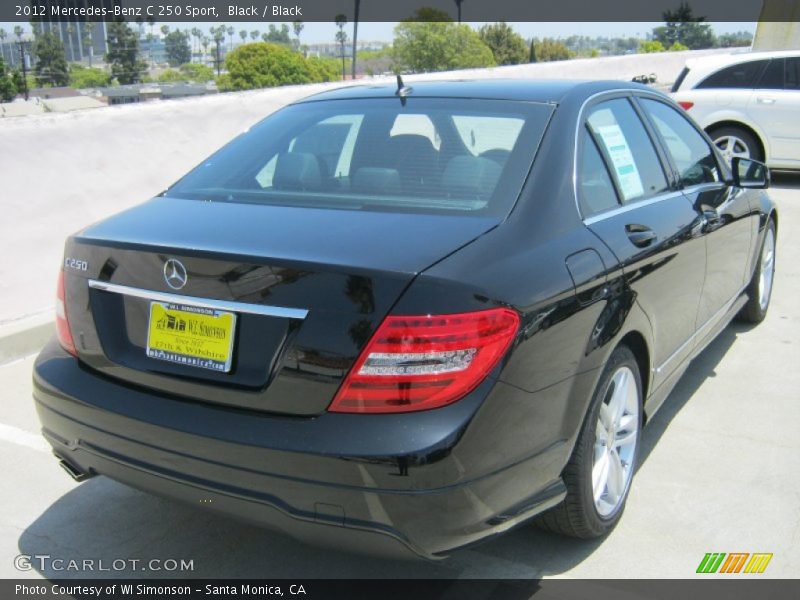 Black / Black 2012 Mercedes-Benz C 250 Sport