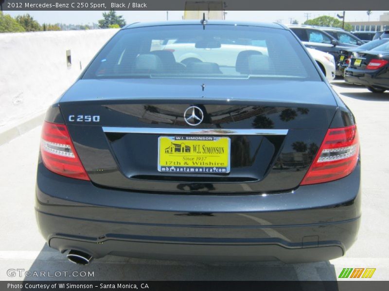 Black / Black 2012 Mercedes-Benz C 250 Sport