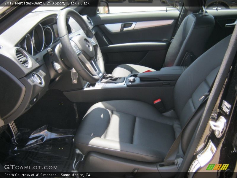 Black / Black 2012 Mercedes-Benz C 250 Sport