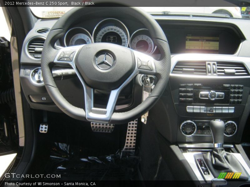 Black / Black 2012 Mercedes-Benz C 250 Sport