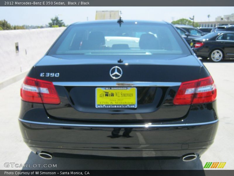 Black / Black 2012 Mercedes-Benz E 350 Sedan