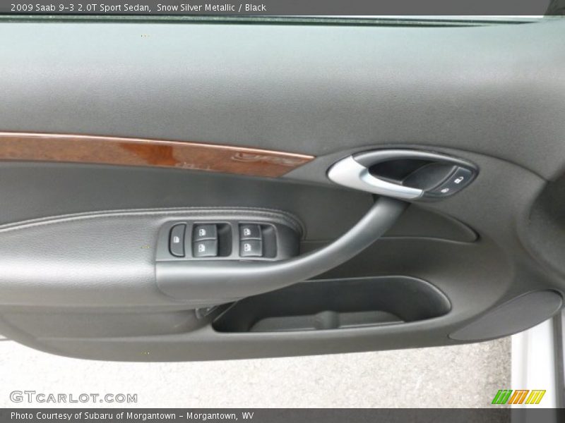 Snow Silver Metallic / Black 2009 Saab 9-3 2.0T Sport Sedan