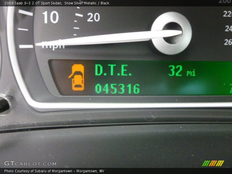 Snow Silver Metallic / Black 2009 Saab 9-3 2.0T Sport Sedan