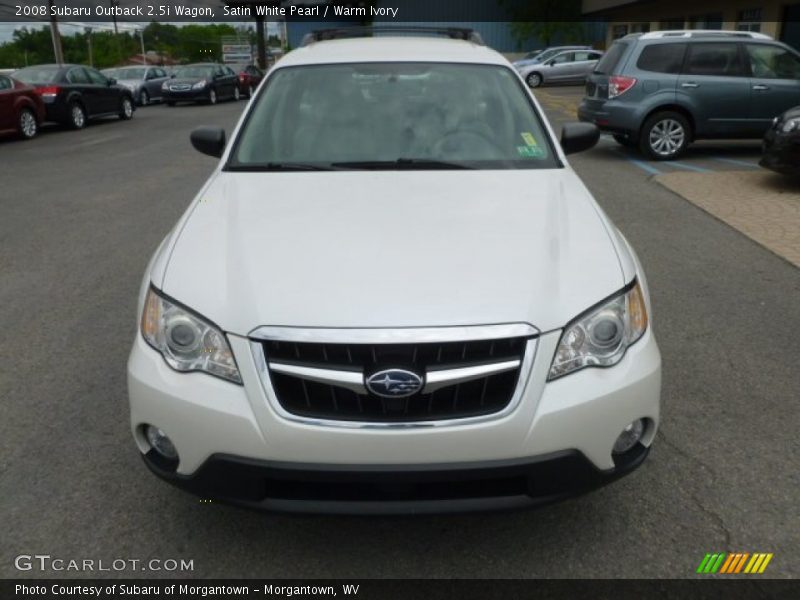 Satin White Pearl / Warm Ivory 2008 Subaru Outback 2.5i Wagon