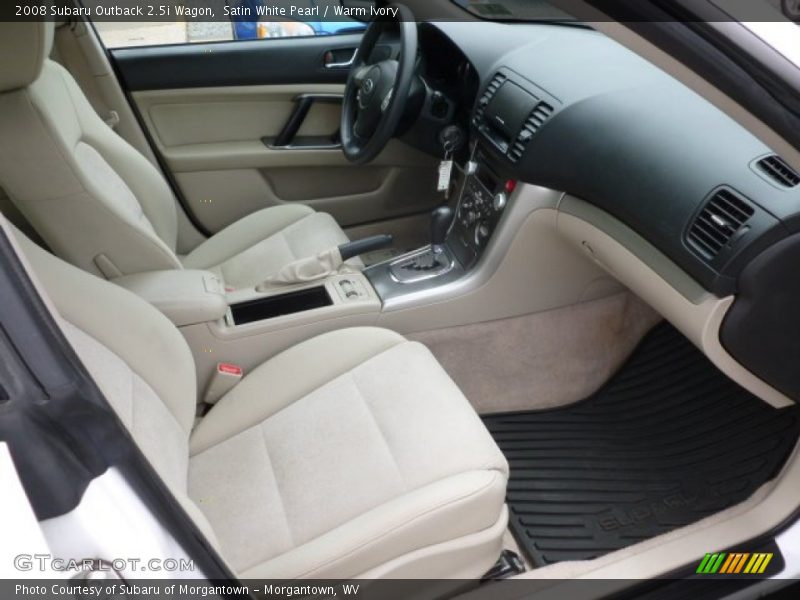 Satin White Pearl / Warm Ivory 2008 Subaru Outback 2.5i Wagon