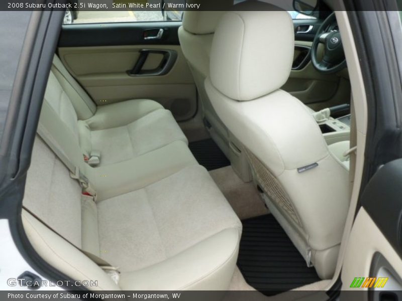Satin White Pearl / Warm Ivory 2008 Subaru Outback 2.5i Wagon