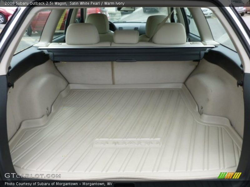 Satin White Pearl / Warm Ivory 2008 Subaru Outback 2.5i Wagon