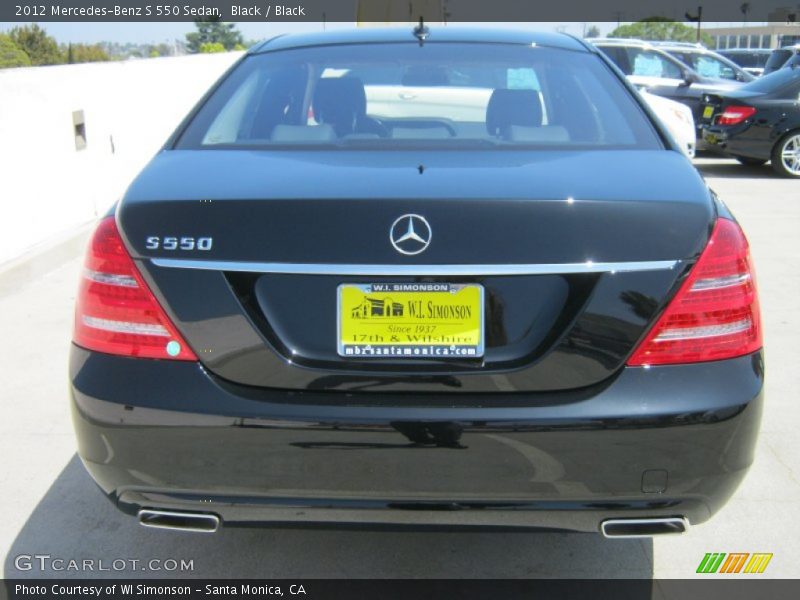 Black / Black 2012 Mercedes-Benz S 550 Sedan