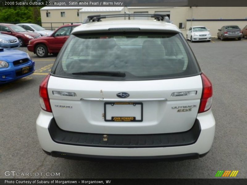 Satin White Pearl / Warm Ivory 2008 Subaru Outback 2.5i Wagon