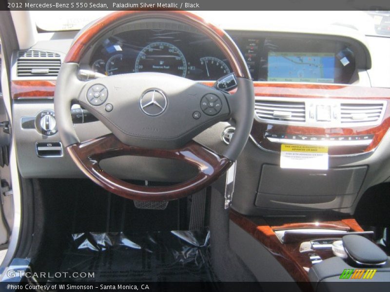 Paladium Silver Metallic / Black 2012 Mercedes-Benz S 550 Sedan