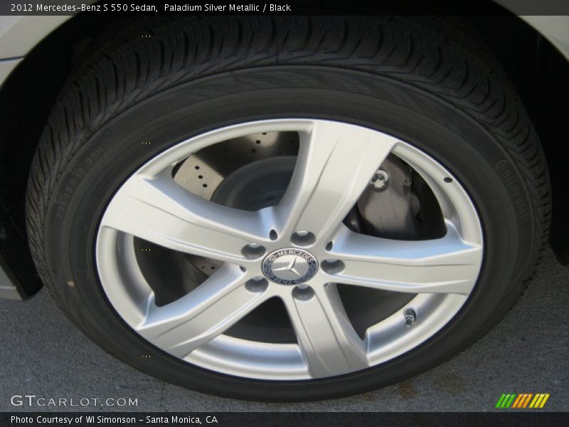 Paladium Silver Metallic / Black 2012 Mercedes-Benz S 550 Sedan