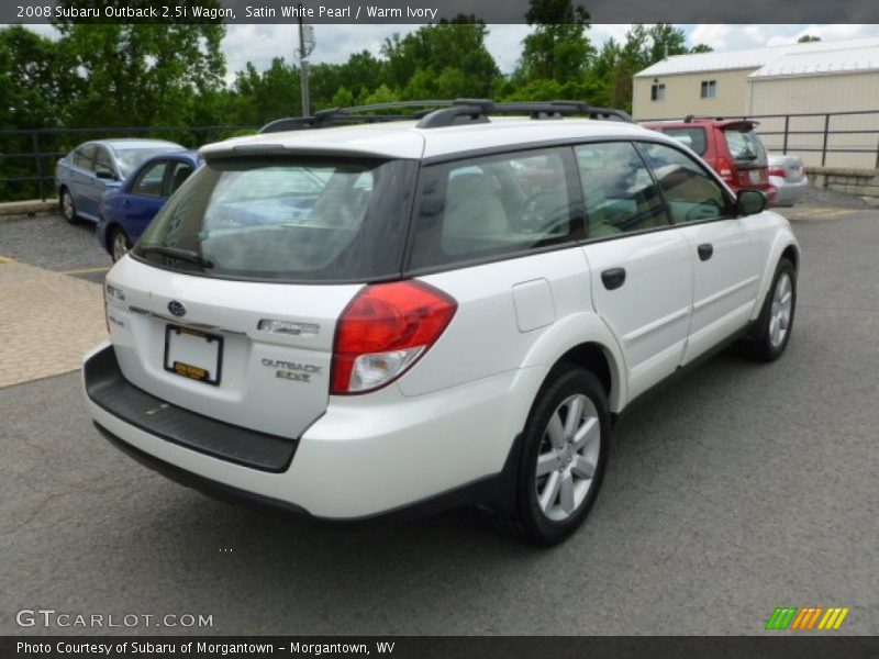 Satin White Pearl / Warm Ivory 2008 Subaru Outback 2.5i Wagon