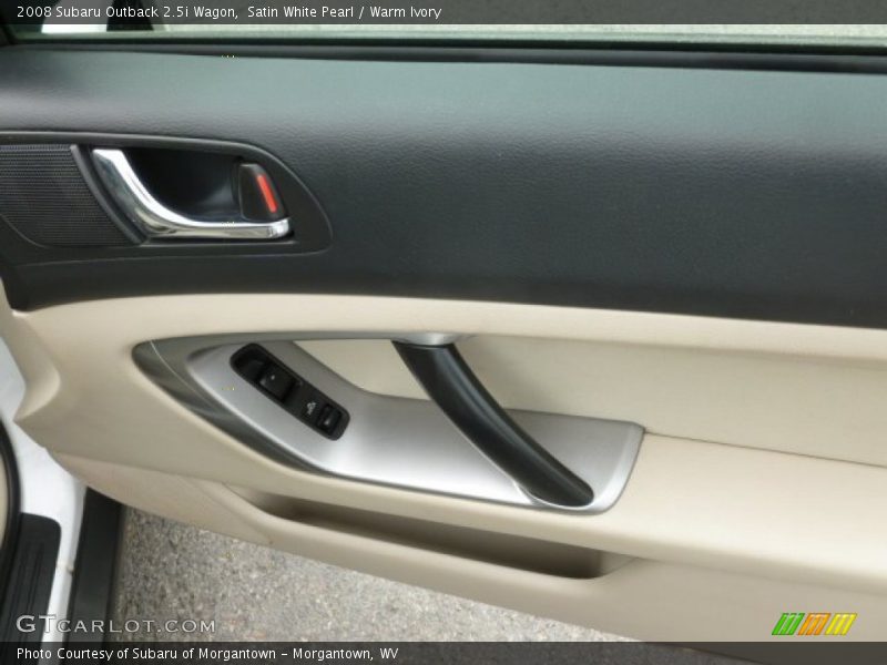Satin White Pearl / Warm Ivory 2008 Subaru Outback 2.5i Wagon