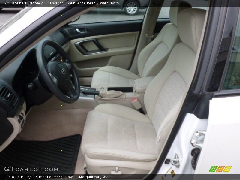 Satin White Pearl / Warm Ivory 2008 Subaru Outback 2.5i Wagon