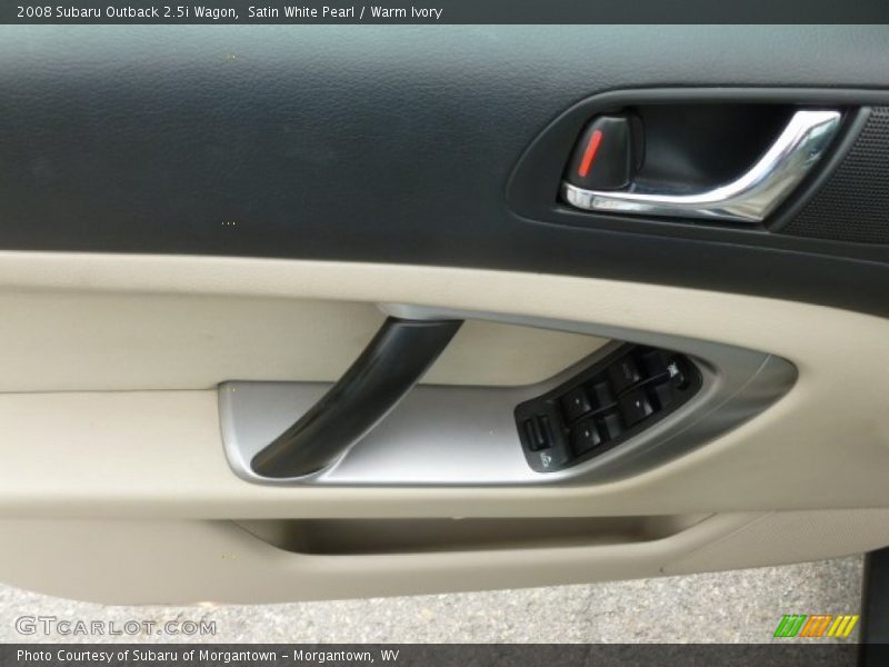 Satin White Pearl / Warm Ivory 2008 Subaru Outback 2.5i Wagon