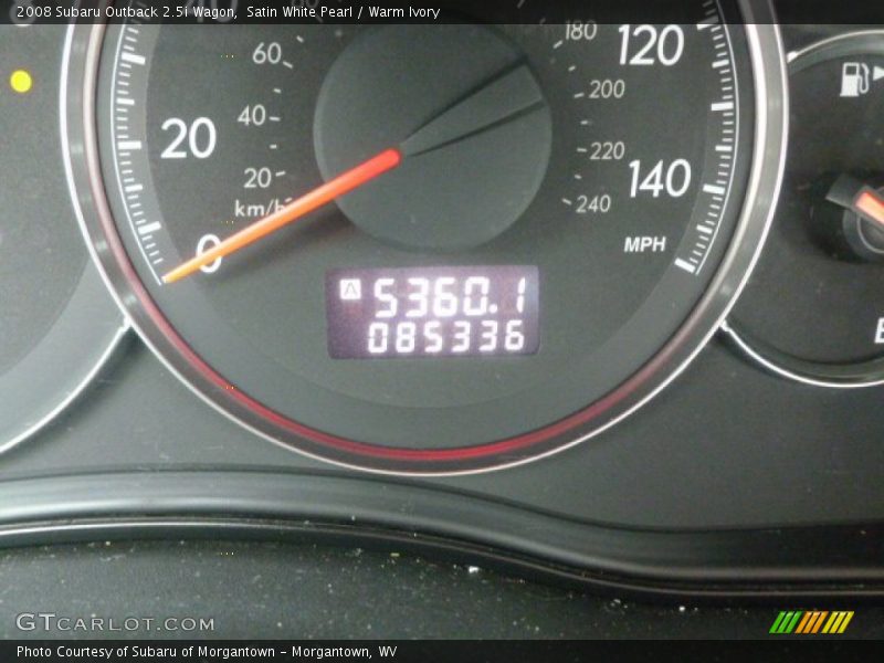 Satin White Pearl / Warm Ivory 2008 Subaru Outback 2.5i Wagon