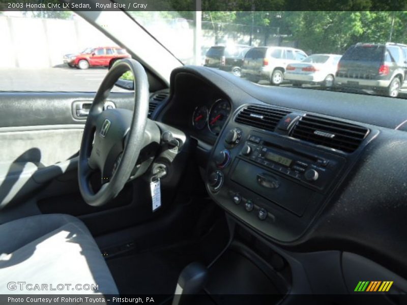Royal Blue / Gray 2003 Honda Civic LX Sedan