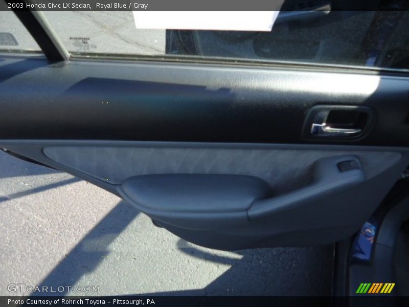 Royal Blue / Gray 2003 Honda Civic LX Sedan