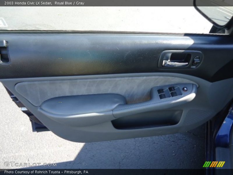Royal Blue / Gray 2003 Honda Civic LX Sedan