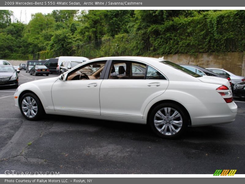 Arctic White / Savanna/Cashmere 2009 Mercedes-Benz S 550 4Matic Sedan