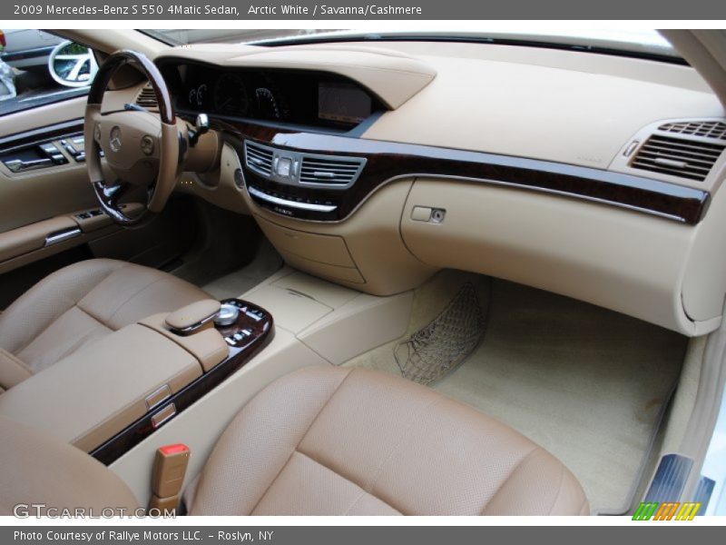 Arctic White / Savanna/Cashmere 2009 Mercedes-Benz S 550 4Matic Sedan