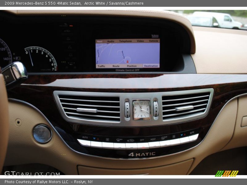 Arctic White / Savanna/Cashmere 2009 Mercedes-Benz S 550 4Matic Sedan