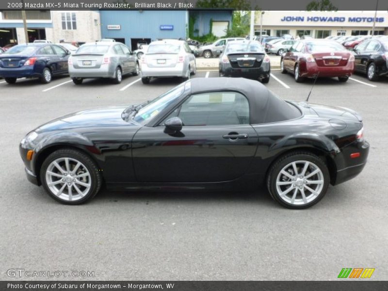 Brilliant Black / Black 2008 Mazda MX-5 Miata Touring Roadster