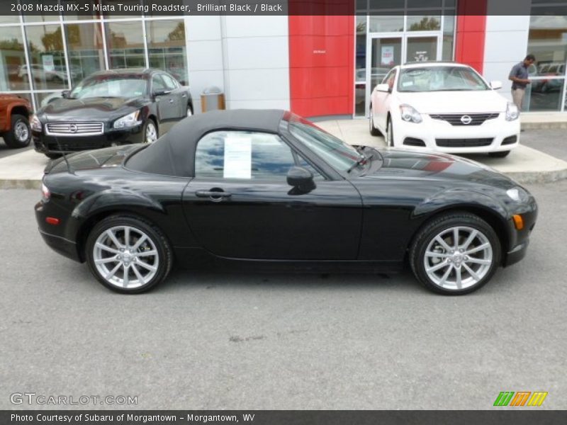 Brilliant Black / Black 2008 Mazda MX-5 Miata Touring Roadster
