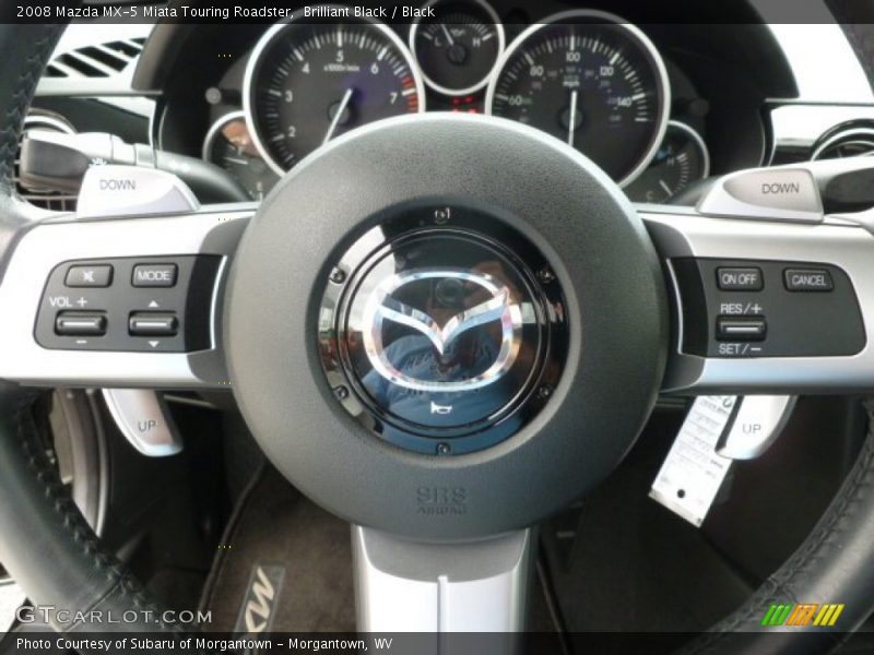 Brilliant Black / Black 2008 Mazda MX-5 Miata Touring Roadster