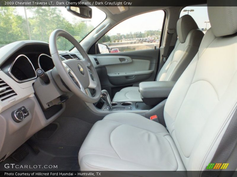 Dark Cherry Metallic / Dark Gray/Light Gray 2009 Chevrolet Traverse LT