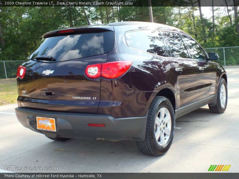 Dark Cherry Metallic / Dark Gray/Light Gray 2009 Chevrolet Traverse LT