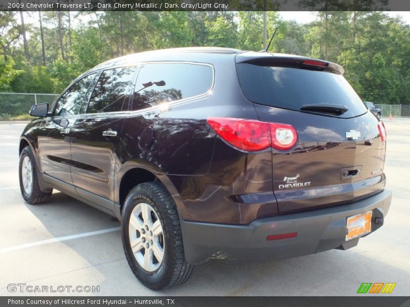 Dark Cherry Metallic / Dark Gray/Light Gray 2009 Chevrolet Traverse LT