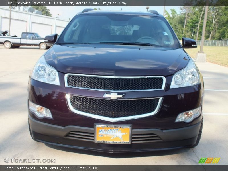 Dark Cherry Metallic / Dark Gray/Light Gray 2009 Chevrolet Traverse LT