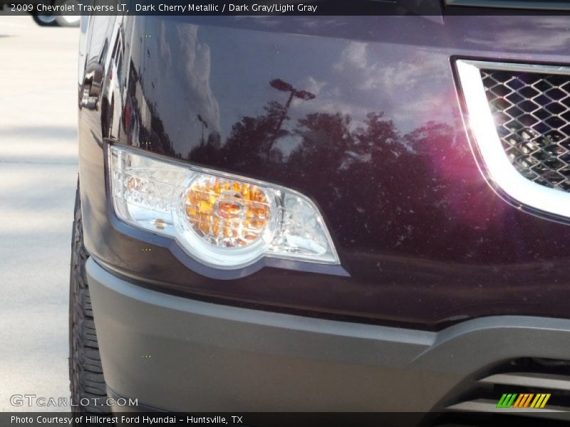 Dark Cherry Metallic / Dark Gray/Light Gray 2009 Chevrolet Traverse LT
