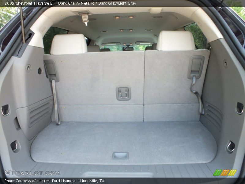 Dark Cherry Metallic / Dark Gray/Light Gray 2009 Chevrolet Traverse LT