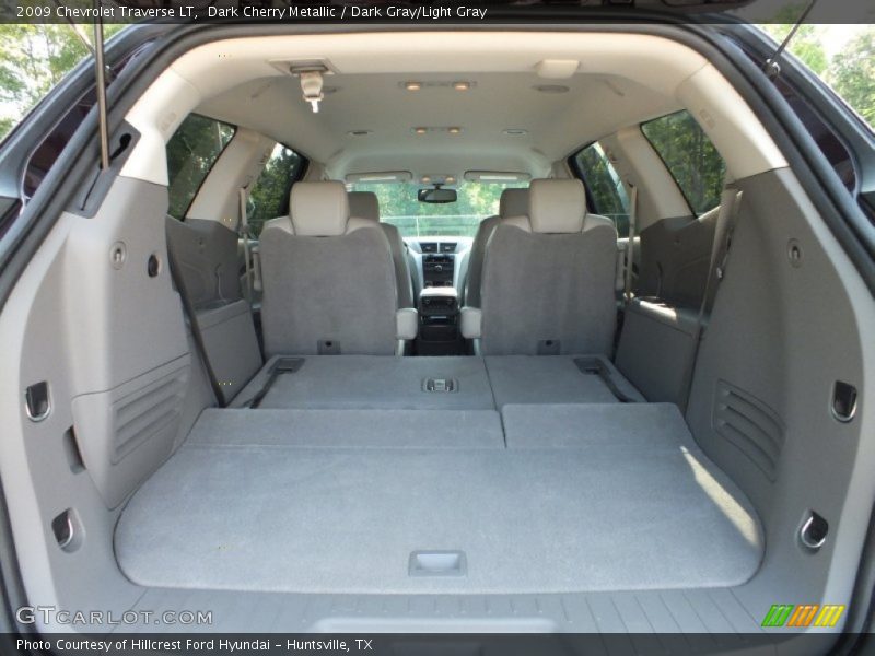 Dark Cherry Metallic / Dark Gray/Light Gray 2009 Chevrolet Traverse LT