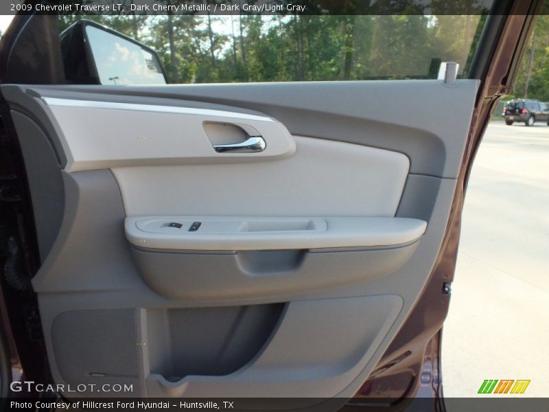 Dark Cherry Metallic / Dark Gray/Light Gray 2009 Chevrolet Traverse LT