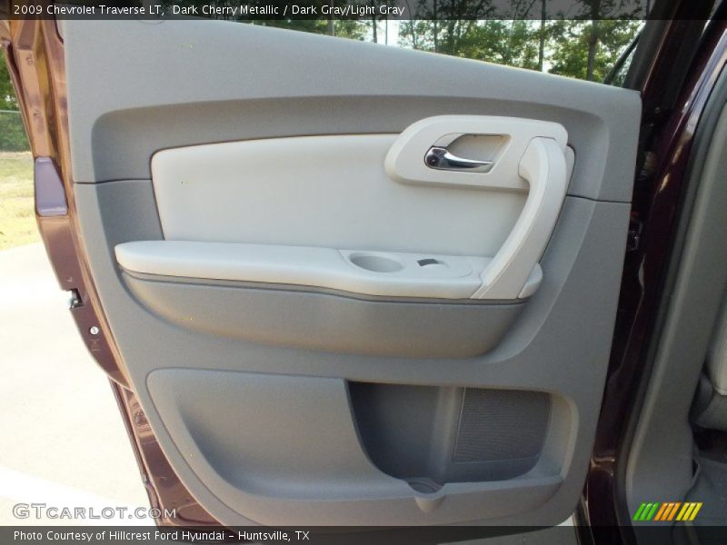 Dark Cherry Metallic / Dark Gray/Light Gray 2009 Chevrolet Traverse LT