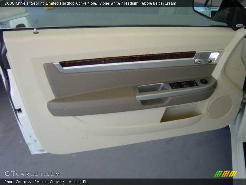 Stone White / Medium Pebble Beige/Cream 2008 Chrysler Sebring Limited Hardtop Convertible