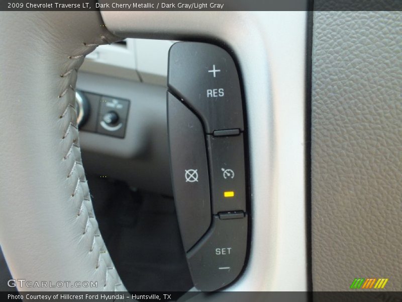 Dark Cherry Metallic / Dark Gray/Light Gray 2009 Chevrolet Traverse LT