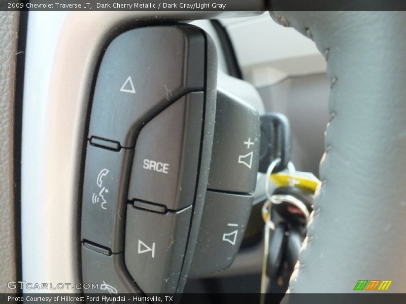 Dark Cherry Metallic / Dark Gray/Light Gray 2009 Chevrolet Traverse LT