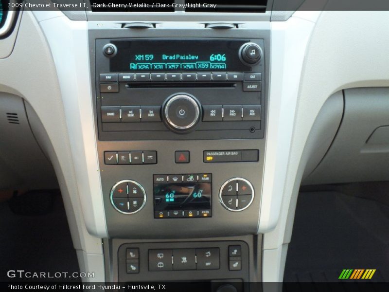Dark Cherry Metallic / Dark Gray/Light Gray 2009 Chevrolet Traverse LT