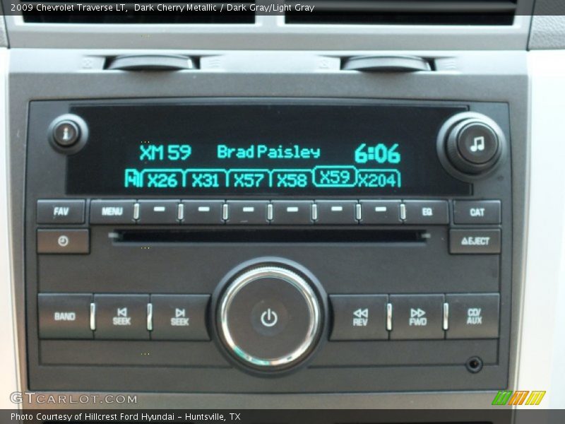 Dark Cherry Metallic / Dark Gray/Light Gray 2009 Chevrolet Traverse LT