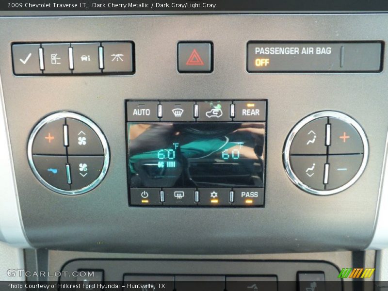 Dark Cherry Metallic / Dark Gray/Light Gray 2009 Chevrolet Traverse LT