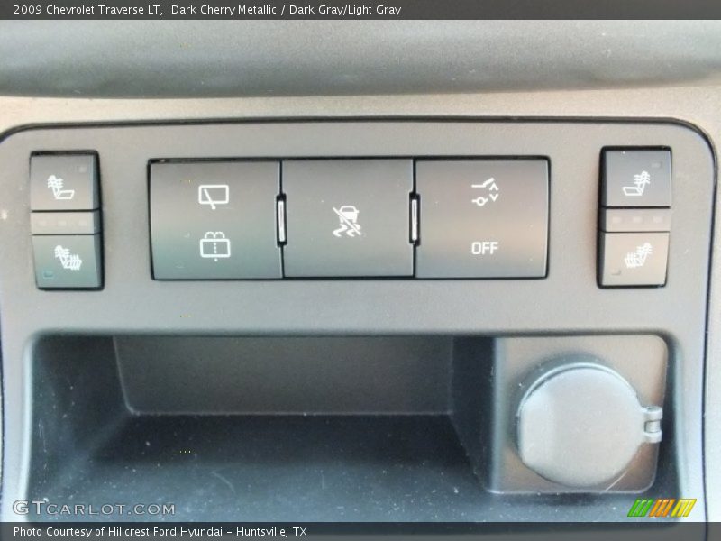Dark Cherry Metallic / Dark Gray/Light Gray 2009 Chevrolet Traverse LT