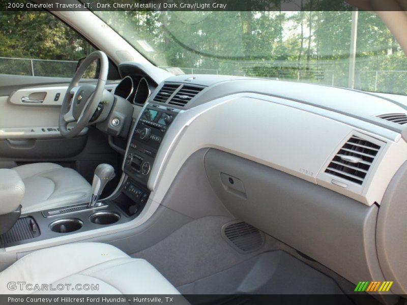 Dark Cherry Metallic / Dark Gray/Light Gray 2009 Chevrolet Traverse LT