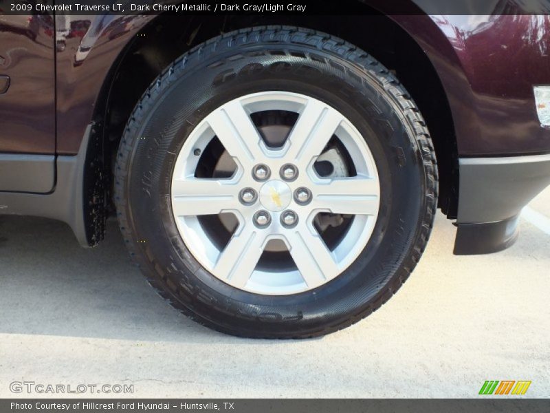 Dark Cherry Metallic / Dark Gray/Light Gray 2009 Chevrolet Traverse LT