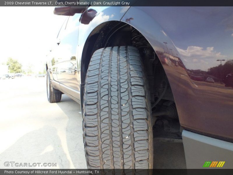 Dark Cherry Metallic / Dark Gray/Light Gray 2009 Chevrolet Traverse LT